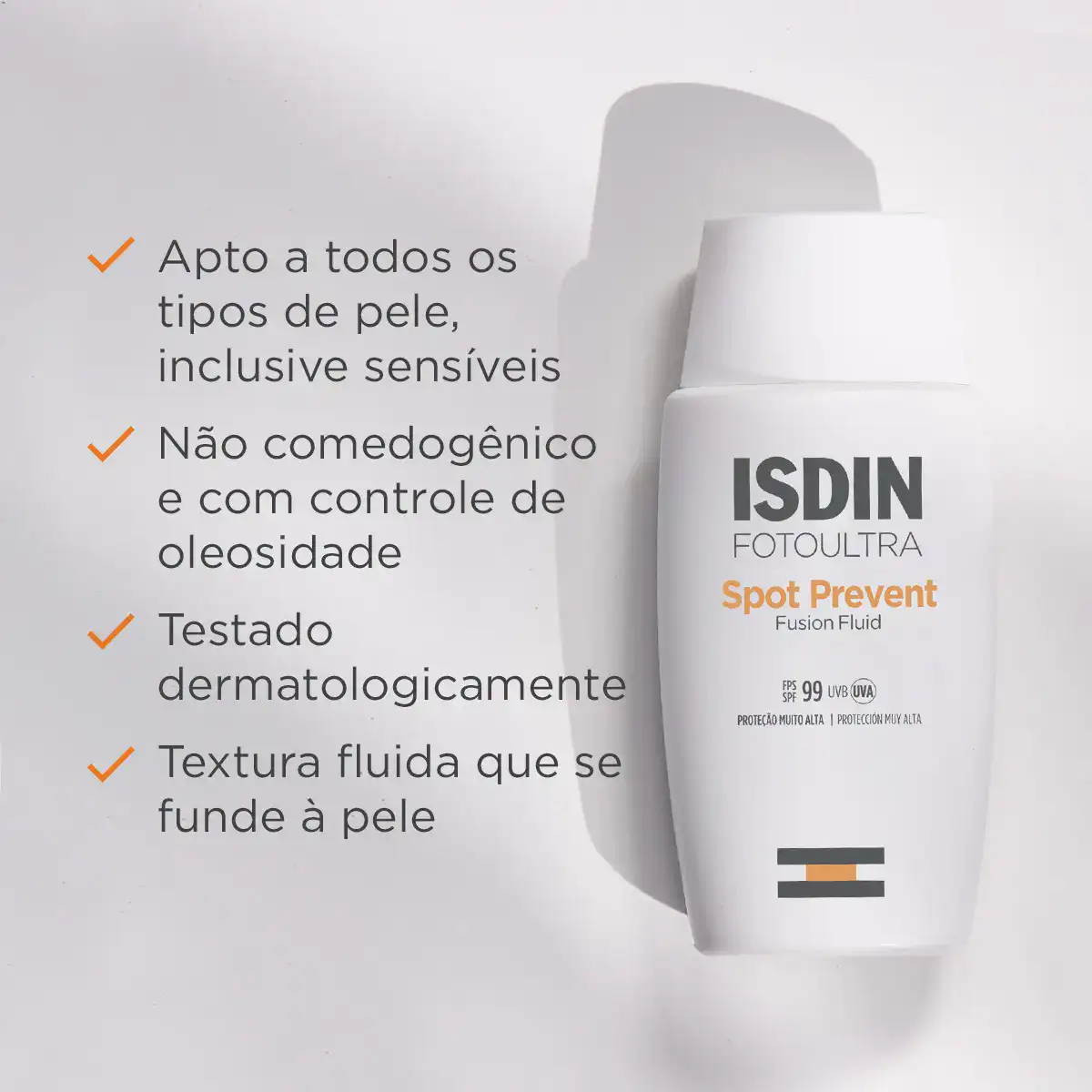 ISDIN Protetor Solar Facial FotoUltra Spot Prevent FPS 99 - 50ml - Imagem 3