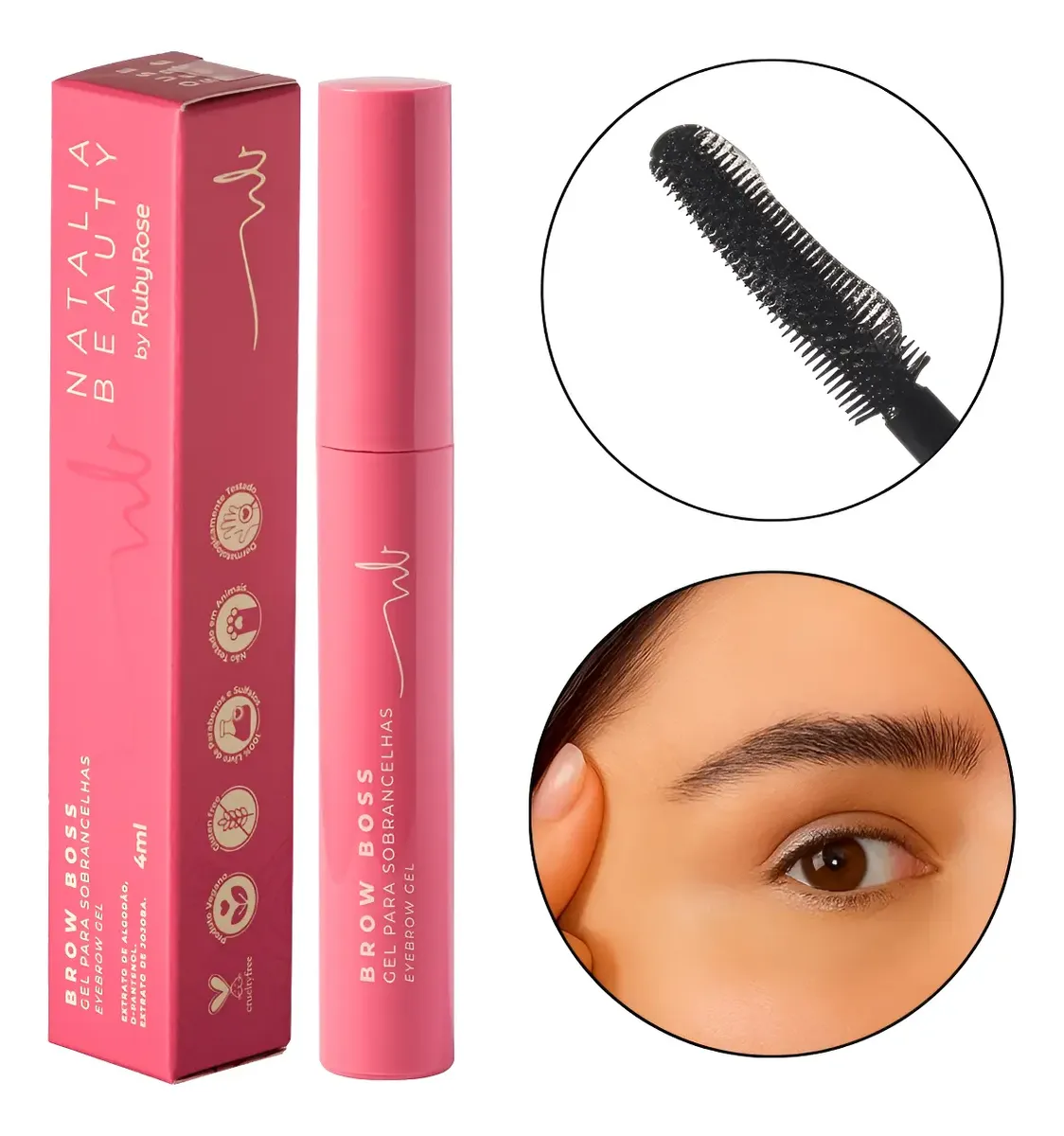 Gel Sobrancelhas Incolor Brow Boss Natalia Beauty Ruby Rose - Imagem 8