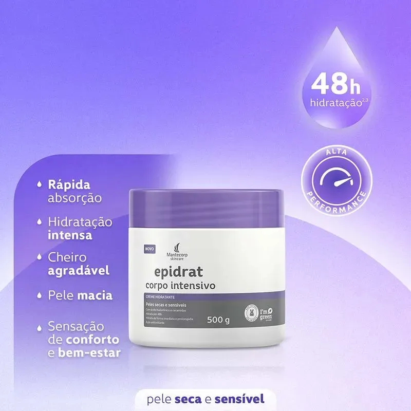 Creme Hidratante Epidrat Corpo Intensivo 500g - Imagem 3