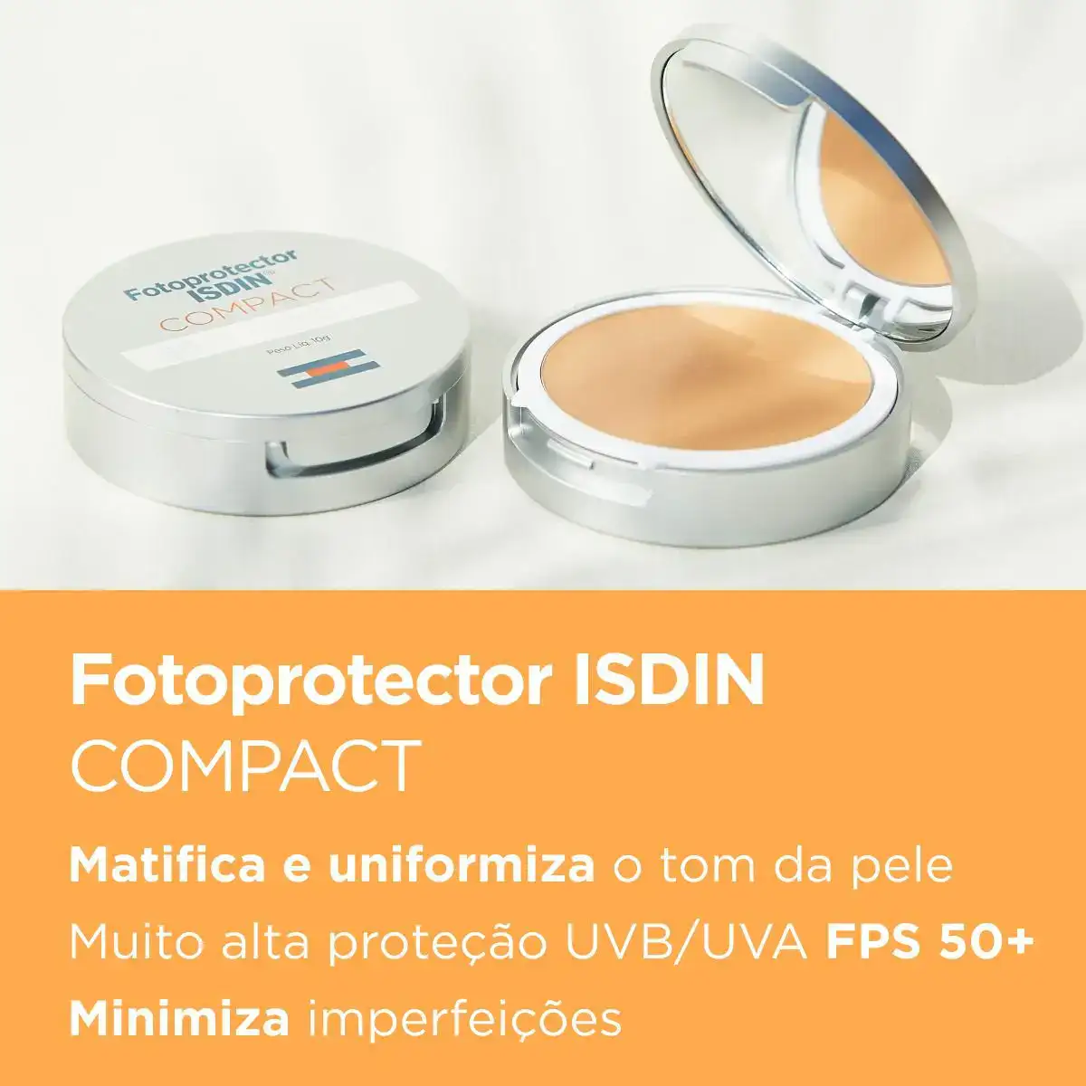 ISDIN Protetor Solar Compacto Areia FPS 50 - 10g - Imagem 6