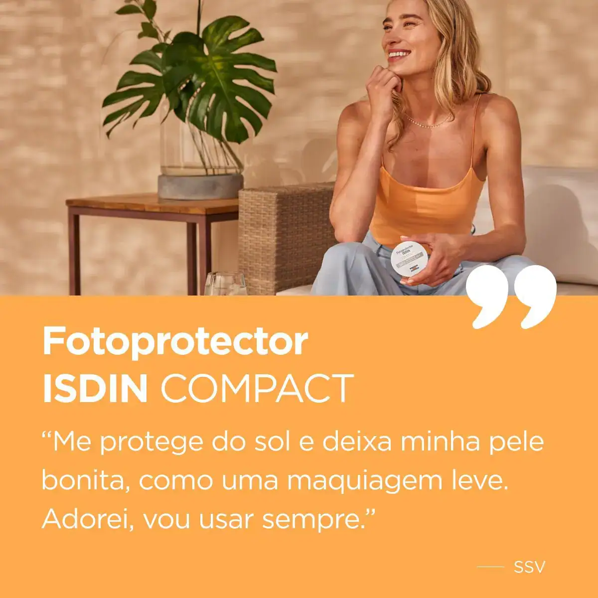 ISDIN Protetor Solar Compacto Areia FPS 50 - 10g - Imagem 3