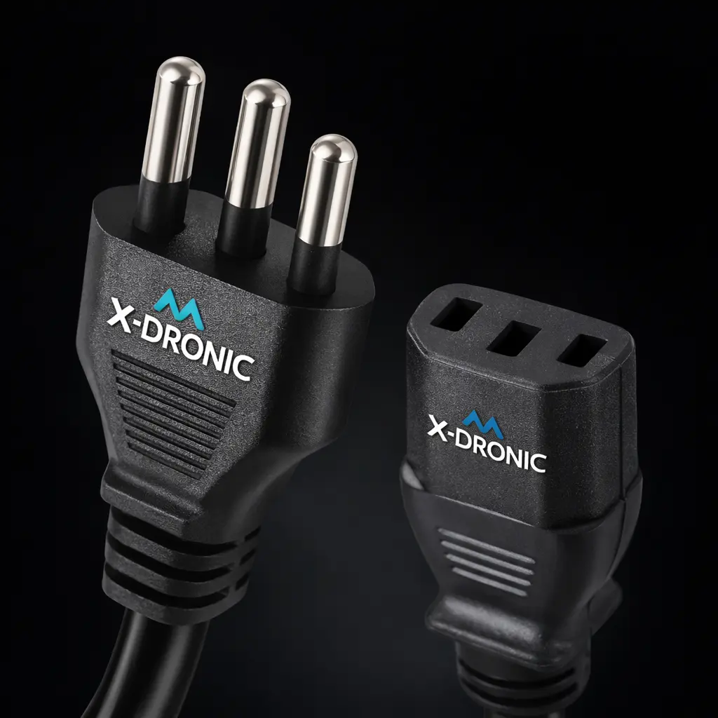 Kit 10 Cabos de Força Tripolar 10 A para PC e Monitor de 1,5m - Imagem 6