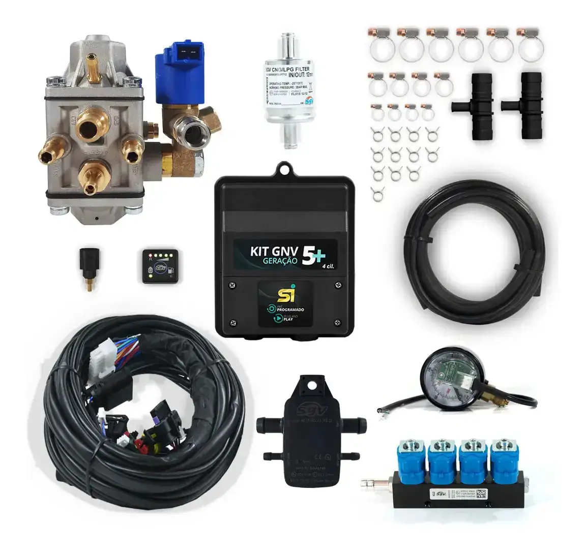 Kit Gnv 5+ 4 Cilindros 5a Geração Padrão C/ Redutor Sgv - Imagem 4