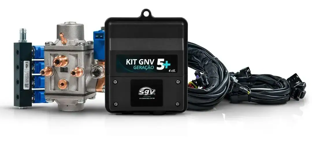 Kit Gnv 5+ 4 Cilindros 5a Geração Padrão C/ Redutor Sgv