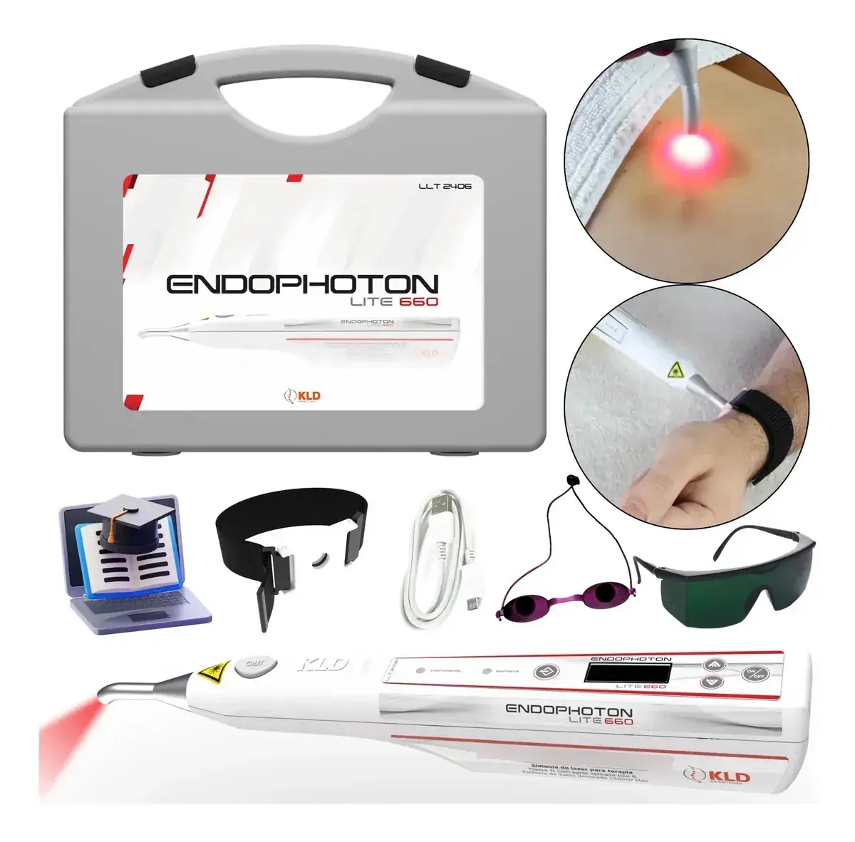 Laser Portátil Vermelho 660nm Endophoton Lite Kld Com Ilib - Imagem 7