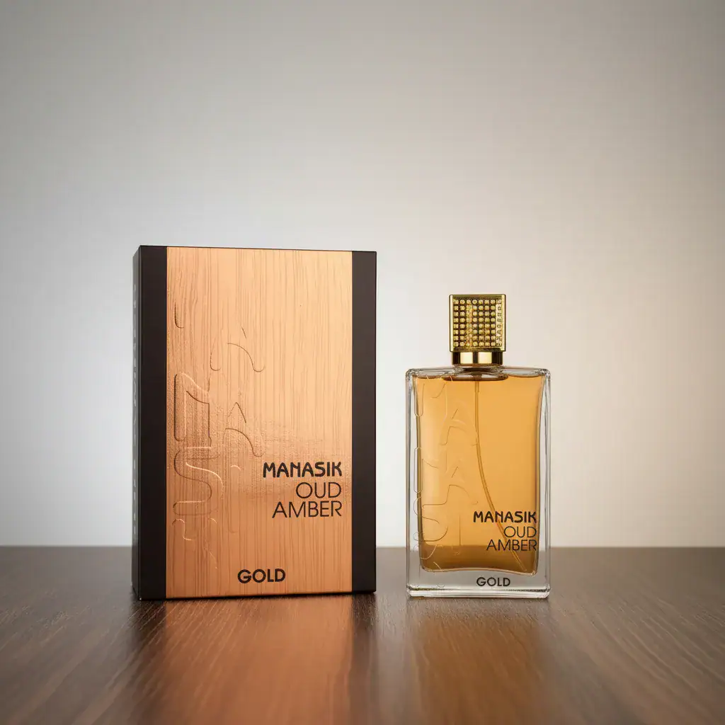 Perfume Manasik Oud Amber Gold 100ml Eau De Parfum Unissex - Imagem 5