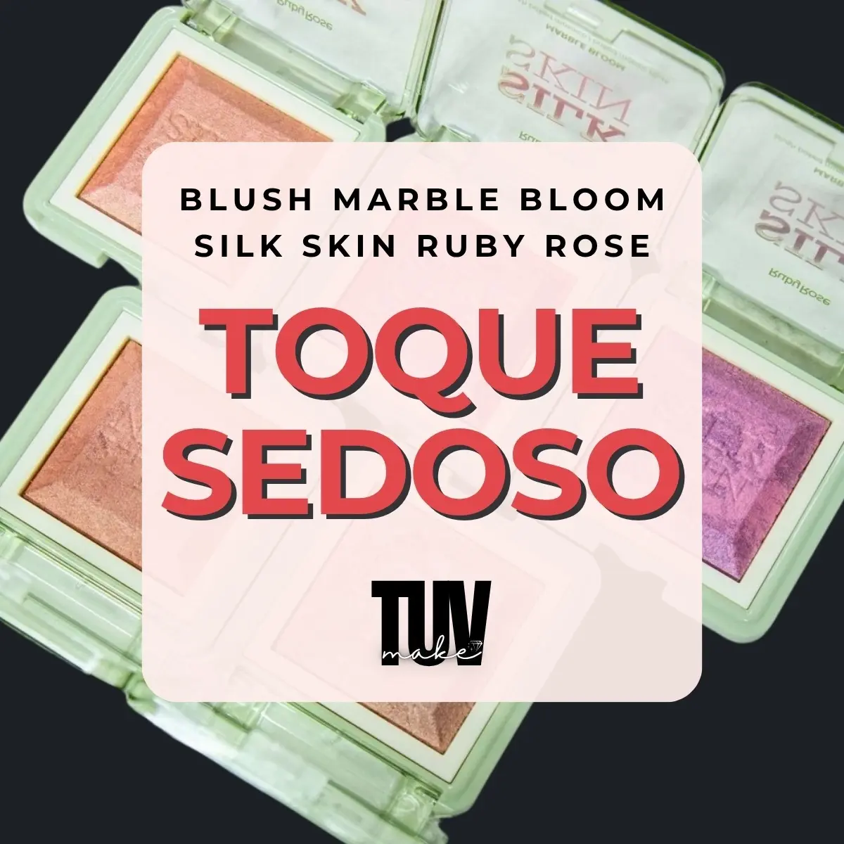 Blush Silk Skin Marble Bloom Baked Mosaico Ruby Rose - Imagem 5