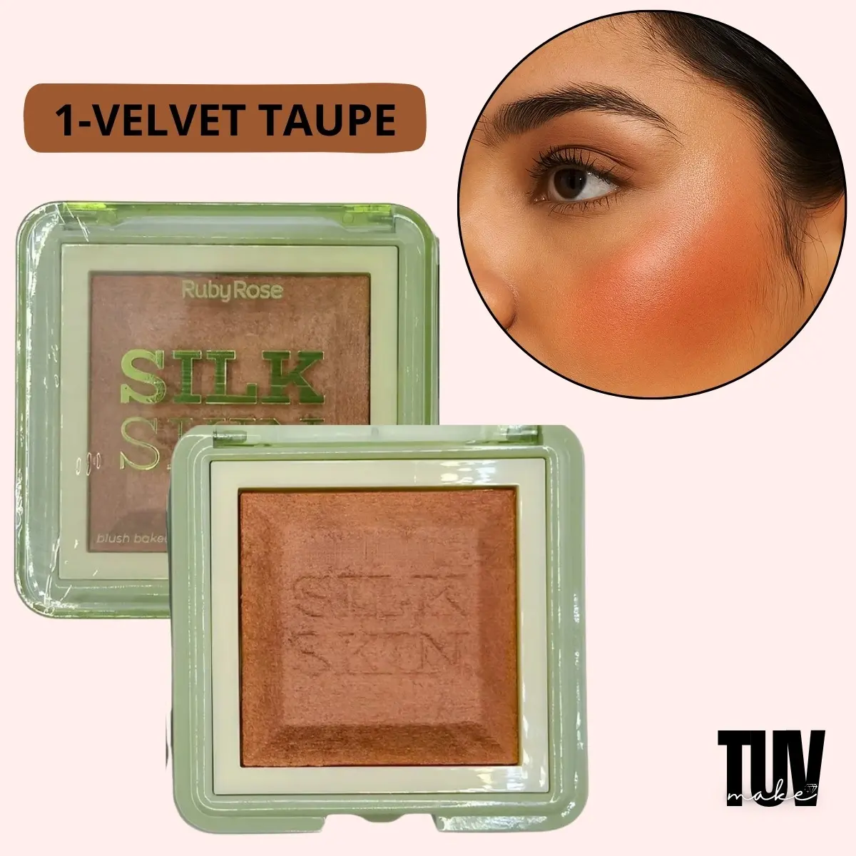 Blush Silk Skin Marble Bloom Baked Mosaico Ruby Rose - Imagem 7