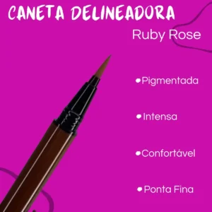 Caneta Delineadora Olhos Marrom Light Brown Ruby Rose Glass