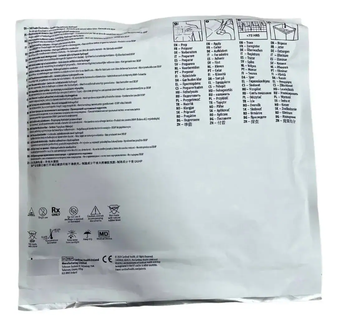 Eletrodo Ecg Meditrace Adultos 1000un Kit 10 Pacotes Kendall - Imagem 5