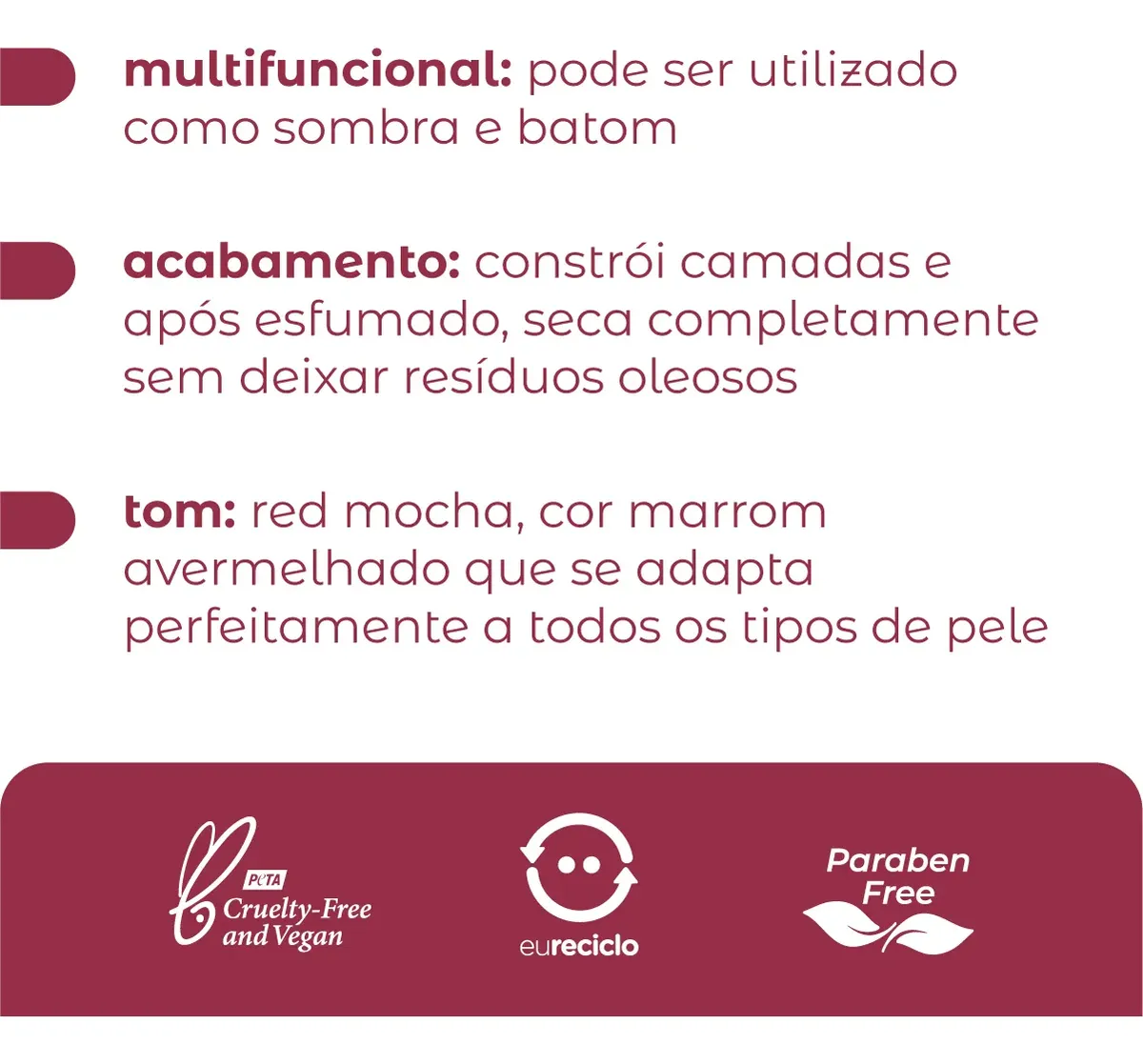Blush Stick Red Mocha Cremoso Bastão Vizzela + Las - Imagem 2