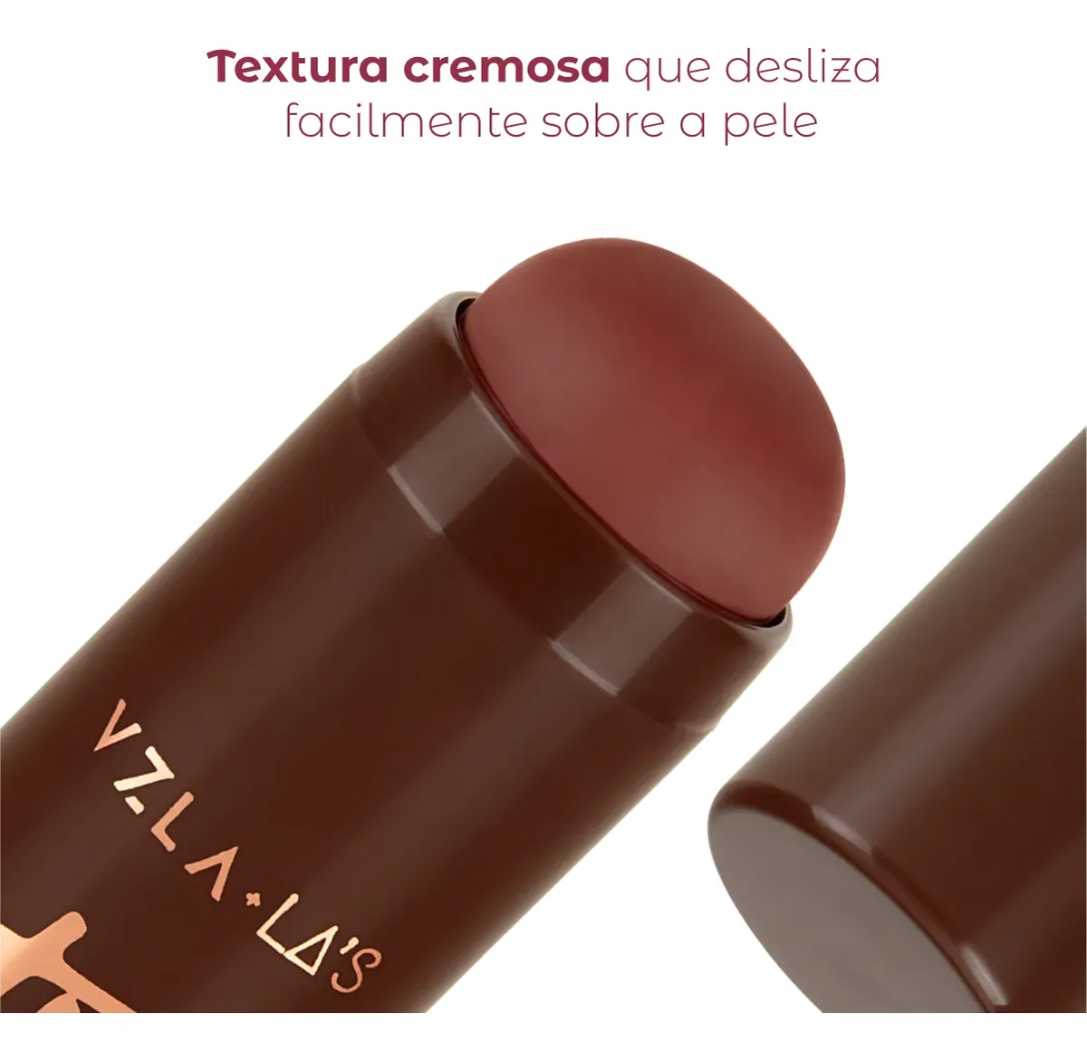 Blush Stick Red Mocha Cremoso Bastão Vizzela + Las - Imagem 5