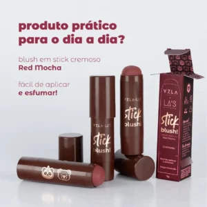 Blush Stick Red Mocha Cremoso Bastão Vizzela + Las