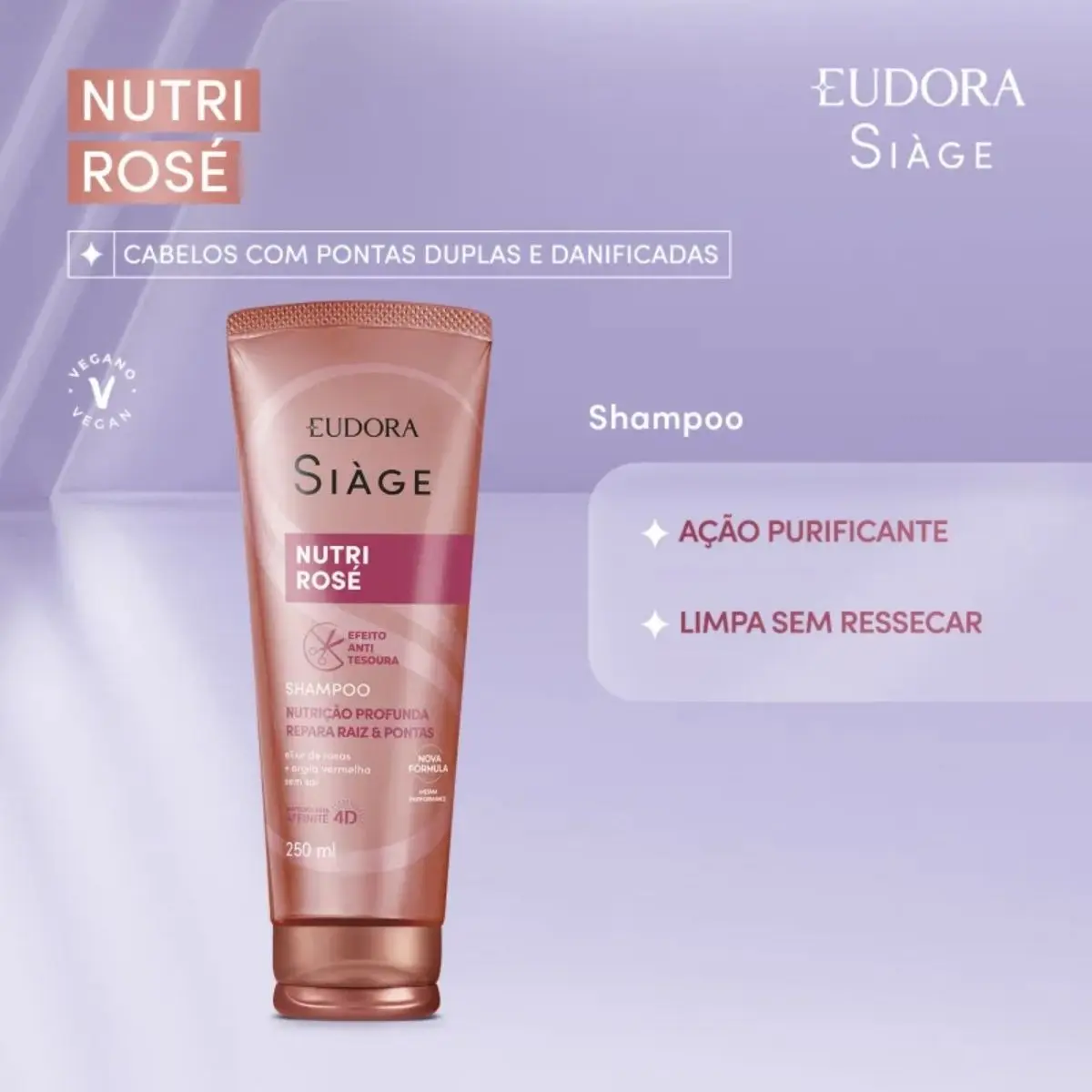 Kit Eudora Siàge Nutri Rose - Shampoo E Condicionador