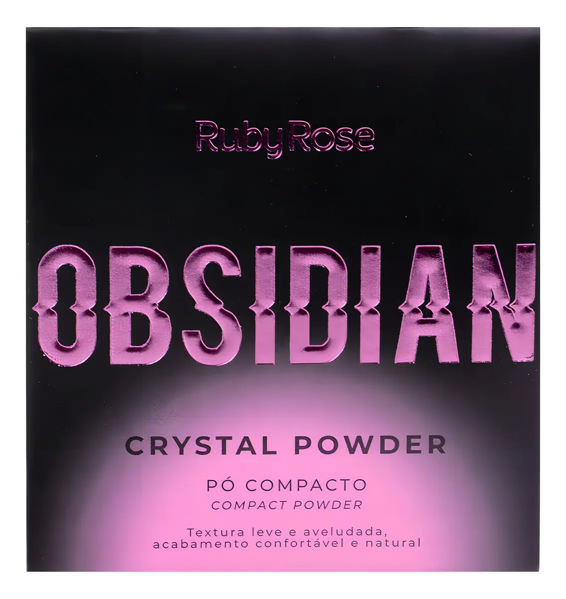 Base de maquiagem em pó Ruby Rose Obsidian HB18008 RUBY ROSE tom marrom - 9.6mL 43g - Imagem 4