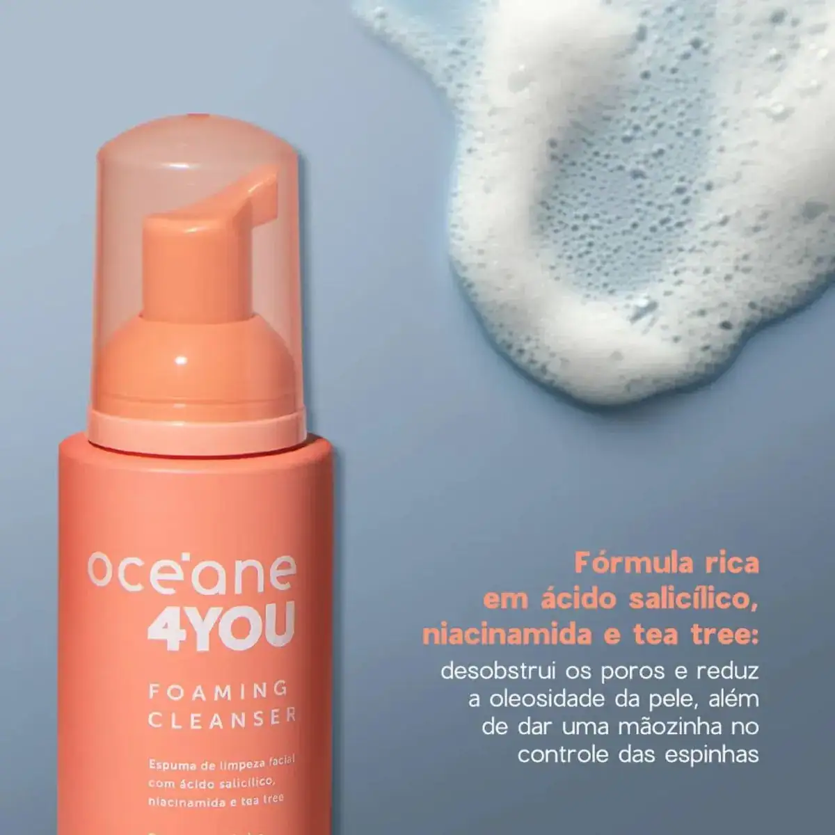 Espuma de Limpeza Facial 4you Ácido Salicílico Antiacne 100ml