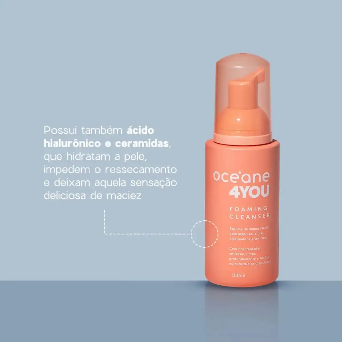 Espuma de Limpeza Facial 4you Ácido Salicílico Antiacne 100ml - Imagem 3