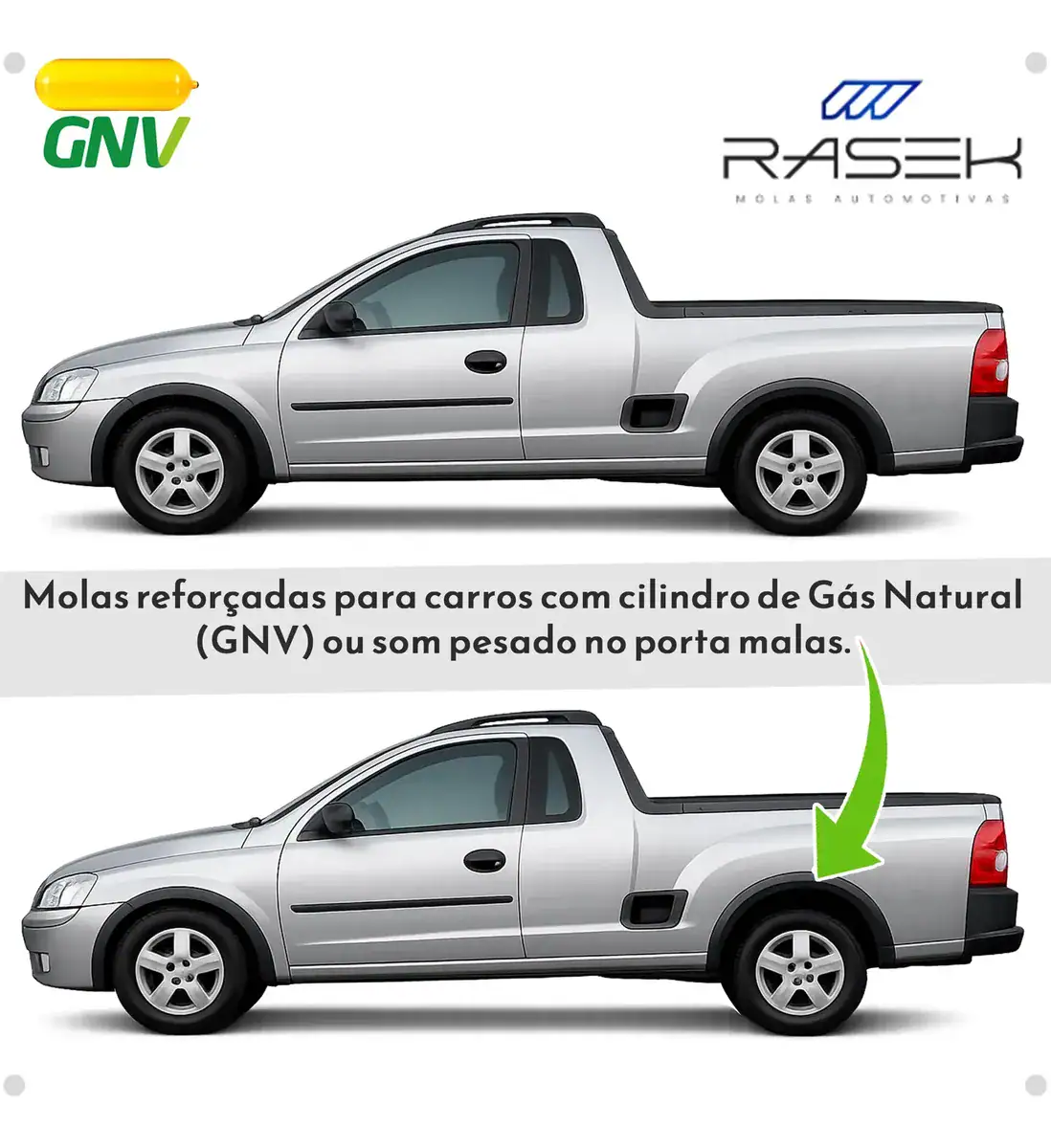 Par De Molas Traseiras Reforçadas Gnv Montana 2003 A 2021 - Imagem 5