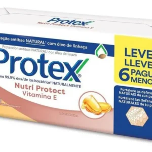 Sabonete Antibacteriano Protex em Barra Nutri Protect Vitamina E 6 Unidades 85g
