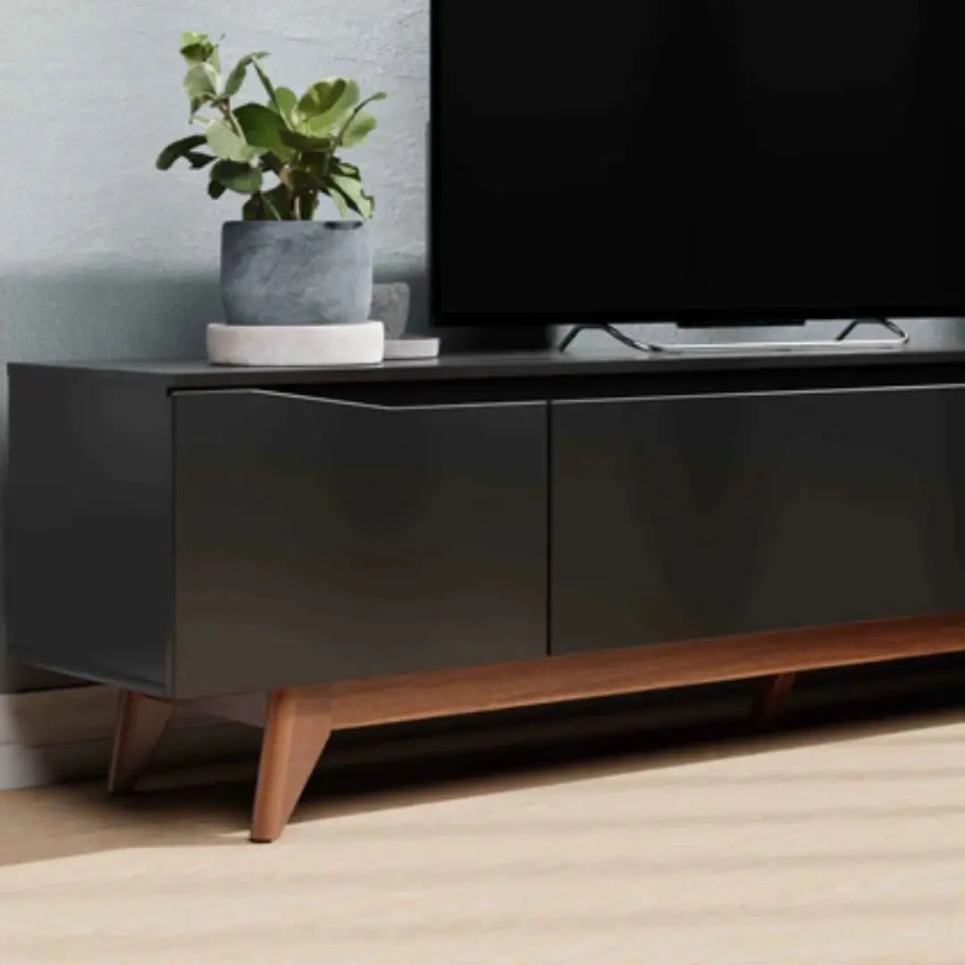 Rack Para TV Até 75 Pol Flynt 184cm 3 Portas Preto Natural - Imagem 3