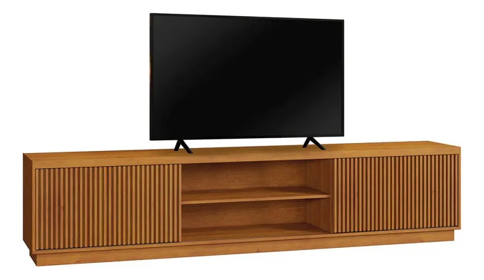 Rack Mavaular Logan Naturalle para TV até 75 Polegadas Ripado 2 Portas - Imagem 5