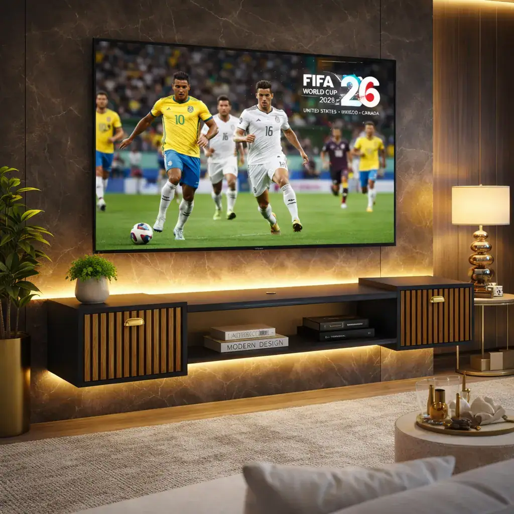 Rack 1.80m Suspenso Copa Do Mundo 2 Portas Para Tv Até 75 - Imagem 6