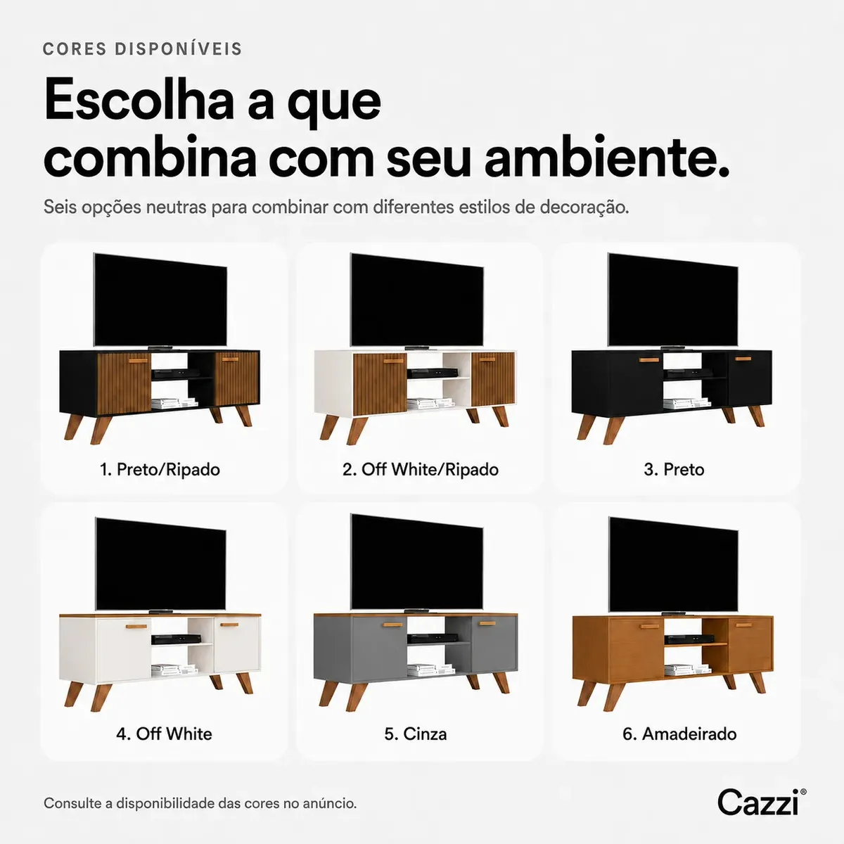 Rack Estante Rebeca 120 Cm Tv Até 55 Polegadas Porta - Imagem 2