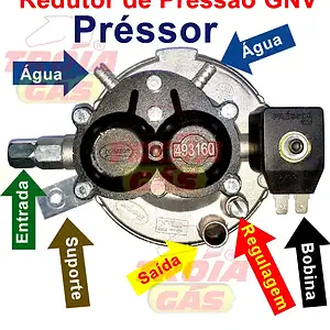 Redutor Préssor Gnv Até 130 Cv Nacional Garantia Inmetro