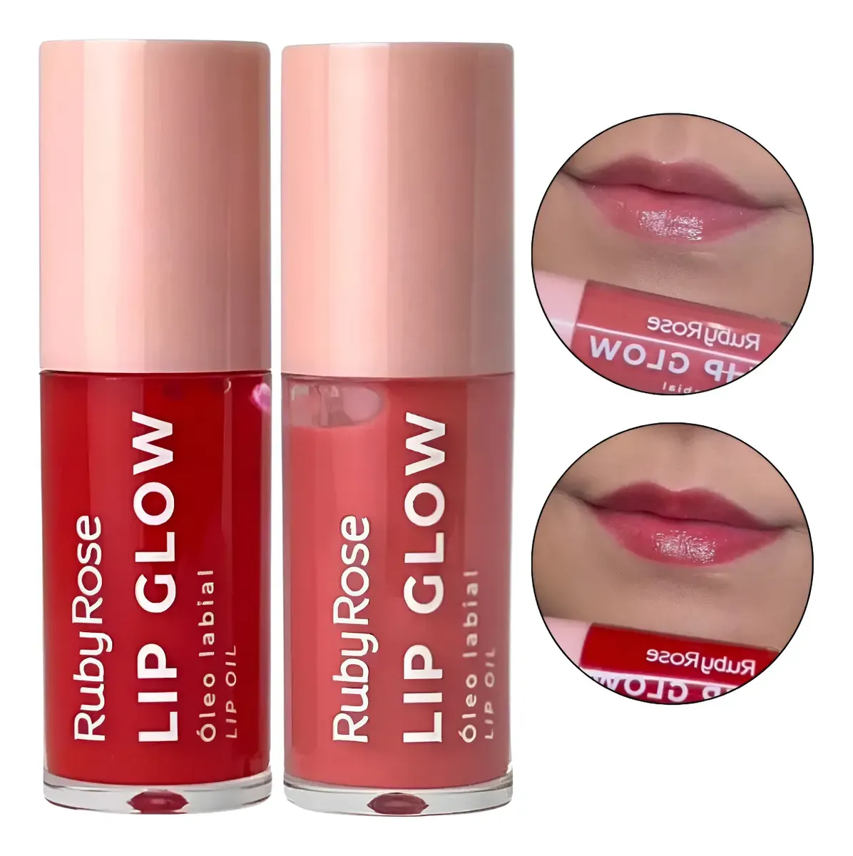 Kit 2 Lip Glow Óleo Labial Ruby Rose Gloss Hidratante - Imagem 8