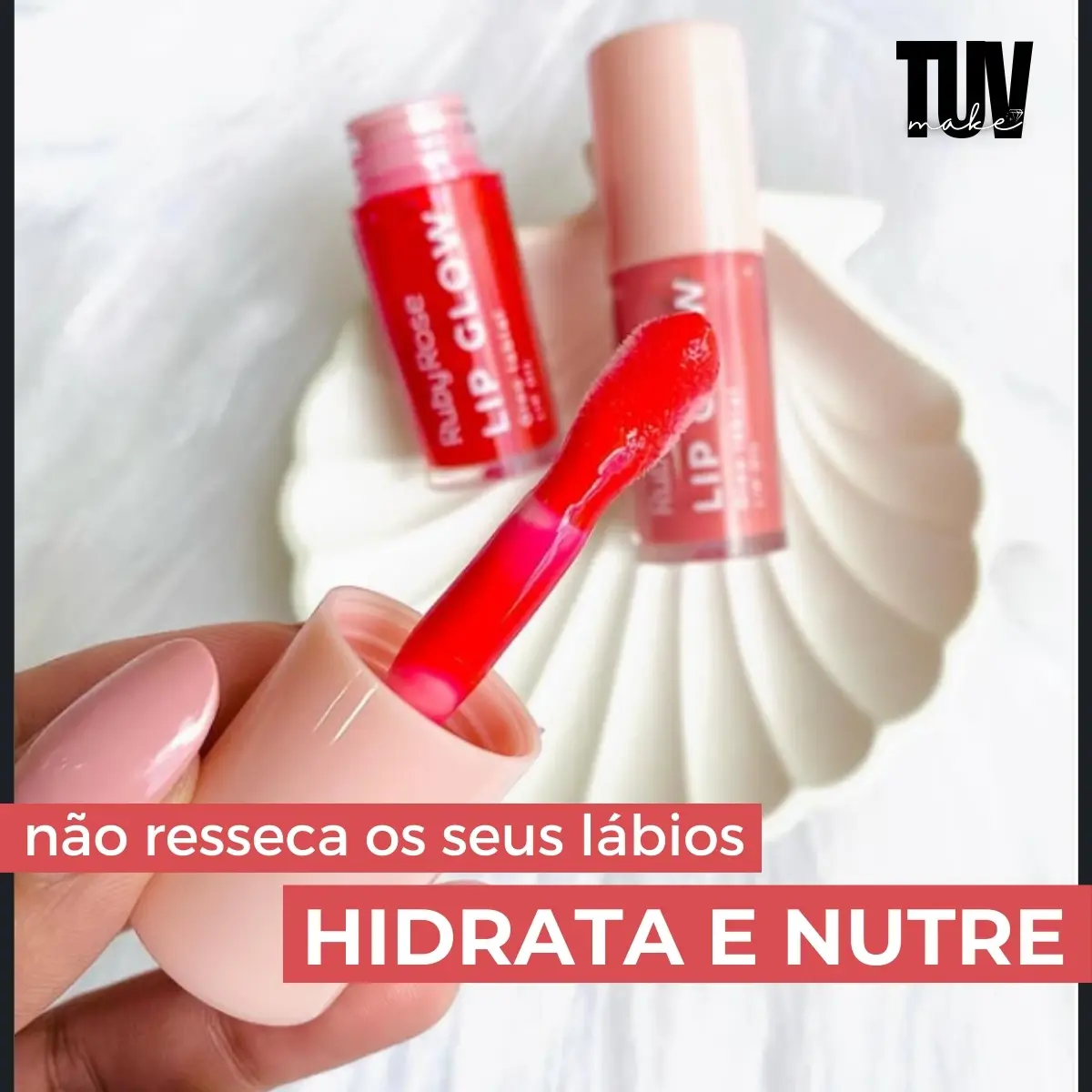 Kit 2 Lip Glow Óleo Labial Ruby Rose Gloss Hidratante - Imagem 3
