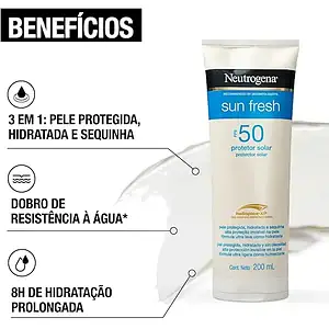 Protetor Solar Corporal Sun Fresh Fps50 Para Todos Os Tipos De Pele Com 200ml Neutrogena