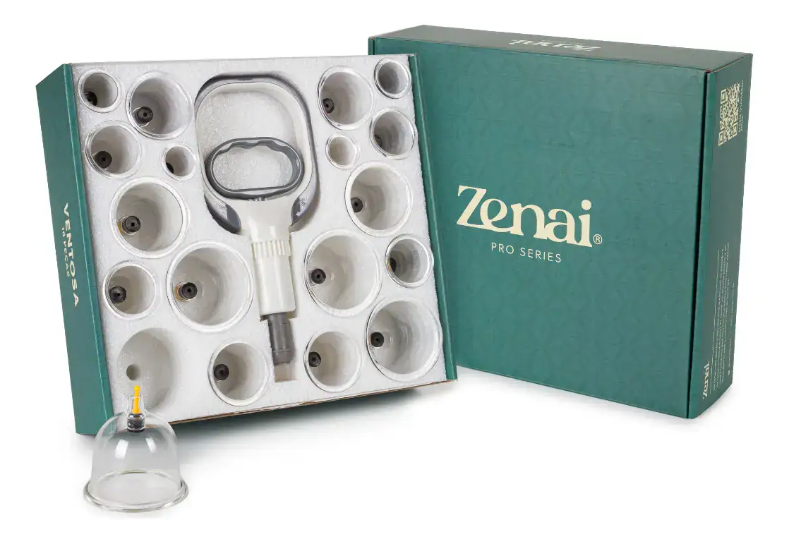 Kit 18 Ventosas Com Bomba Ventosaterapia Massoterapia Zenai